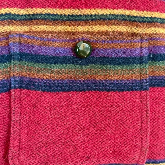 Vintage Woolrich Southwestern Blanket Jacket with Bold Stripes Men’s Large - Picture 5 of 8